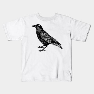 Vintage Crow Kids T-Shirt